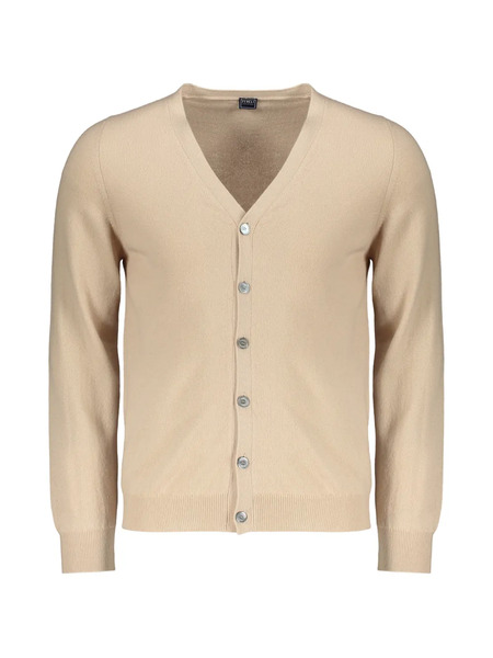  Fedeli Button V-neck Cardigan - Neutrals 