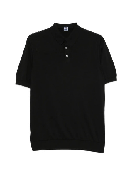  Fedeli Buttoned Polo Shirt - Black 