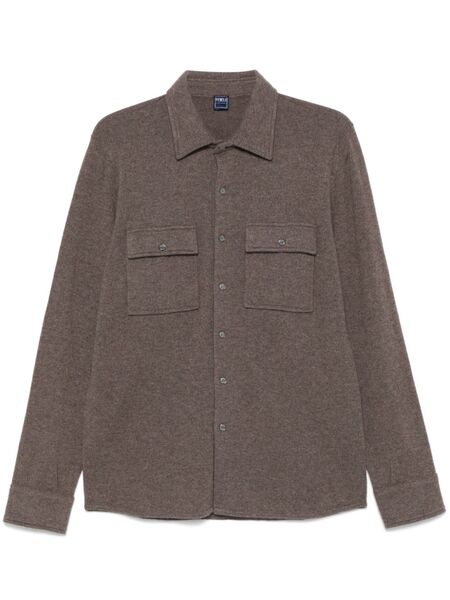  Fedeli Corviglia Cashmere Overshirt - Brown 