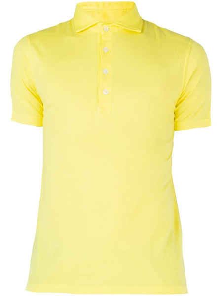  Fedeli Fine-knit Polo Shirt - Yellow 