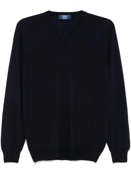  Fedeli Fine-knit Sweater - Blue 