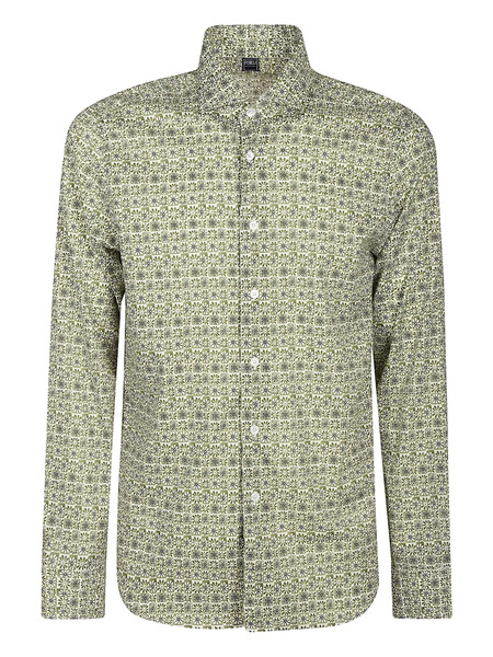  Fedeli Floral-pattern Cotton Shirt - Green 