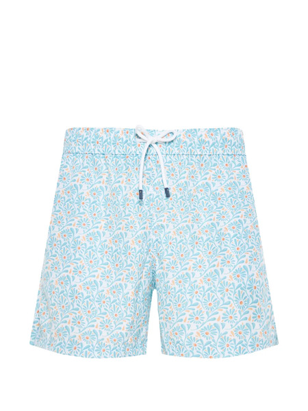  Fedeli Floral-print Beach Shorts - White 