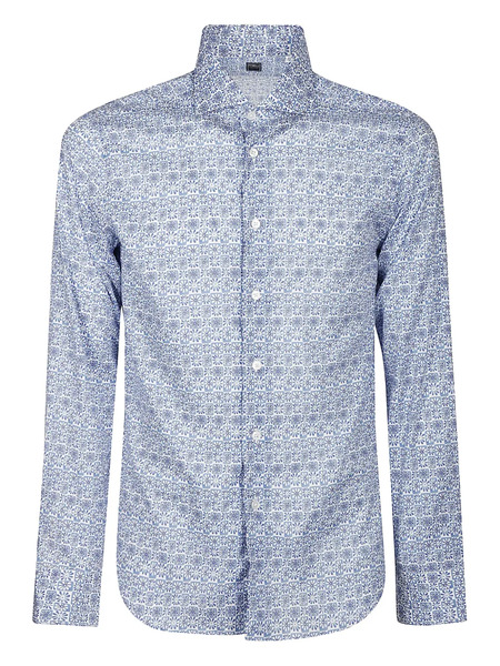  Fedeli Floral-print Shirt - Blue 