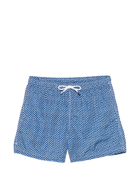  Fedeli Floral Print Swim Shorts - Blue 