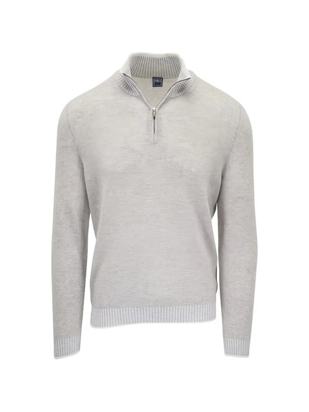  Fedeli Half-zip Cashmere Sweater - Grey 