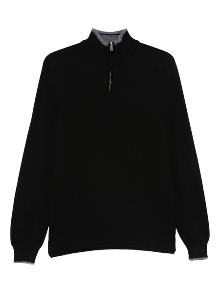  Fedeli Half-zip Sweatshirt - Black 