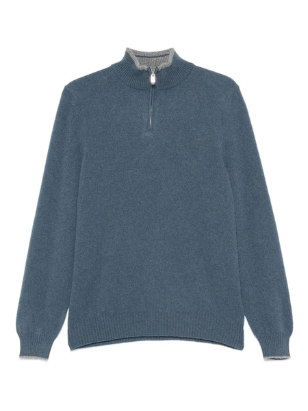 Fedeli Half-zip Sweatshirt - Blue 