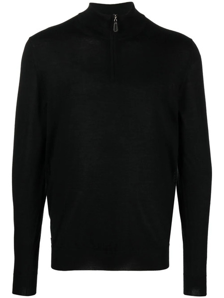  Fedeli High-neck Cardigan - Black 