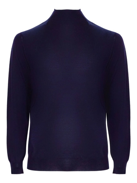  Fedeli High-neck Virgin-wool Sweater - Blue 