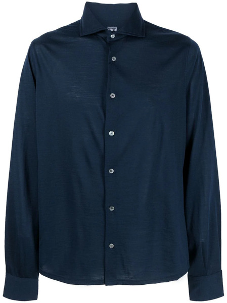  Fedeli Iconic Jason Button-up Shirt - Blue 
