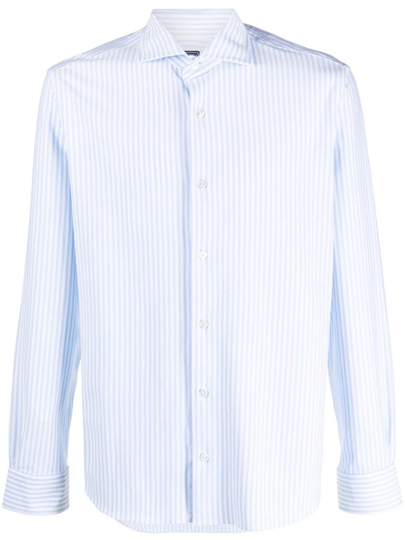  Fedeli Long-sleeve Buttoned Shirt - Blue 