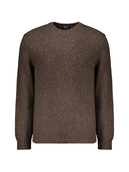  Fedeli Longsleeve Round Neck Sweater - Brown 