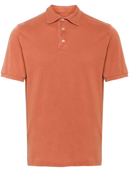  Fedeli Piqué Polo Collar - Orange 