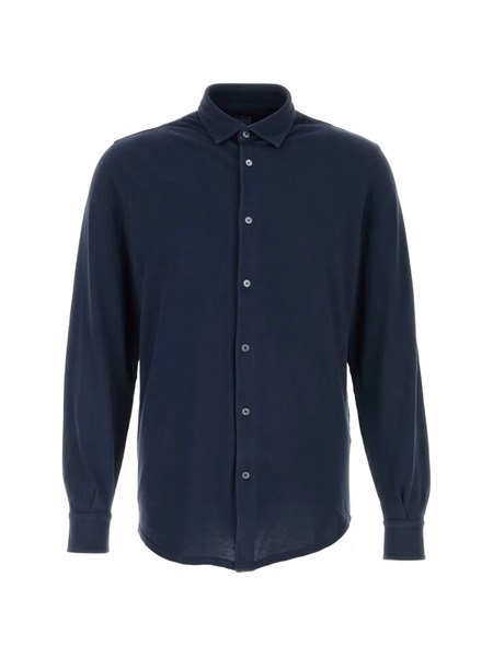  Fedeli Piquet Shirt - Blue 