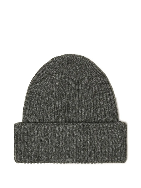  Fedeli Ribbed Cashmere Beanie Hat - Grey 
