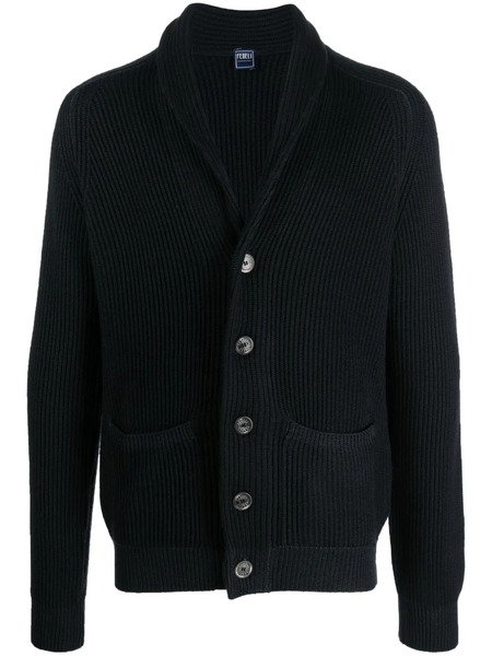  Fedeli Ribbed-knit Merino-wool Cardigan - Black 