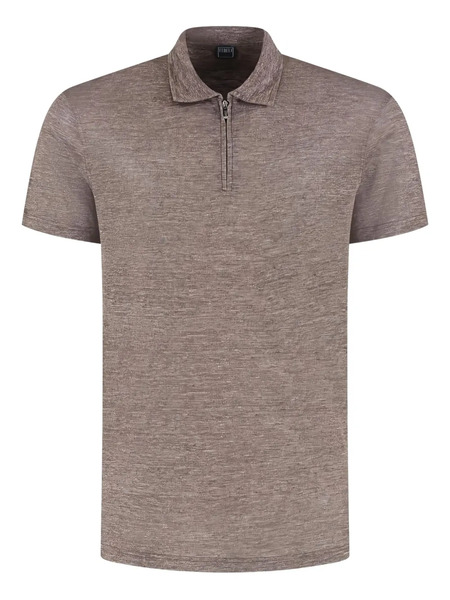  Fedeli Short-sleeve Polo Shirt - Brown 