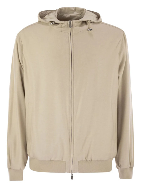  Fedeli Start Reversible Hooded Bomber Jacket - Neutrals 