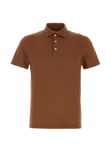  Fedeli Stretch Polo Shirt - Brown 