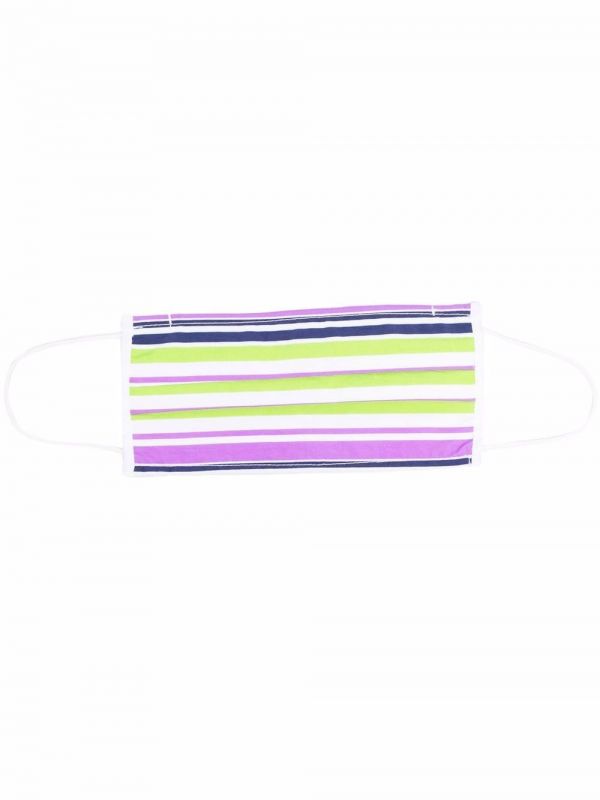  Fedeli Stripe-print Face Mask - White 