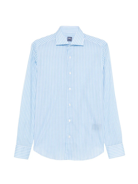  Fedeli Striped-pattern Shirt - Blue 