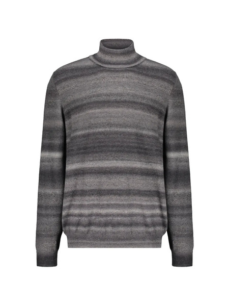  Fedeli Striped Turtleneck Sweater - Grey 