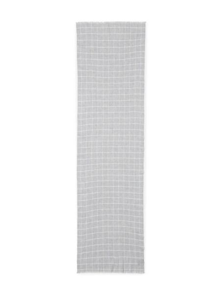 Fedeli Tartan Check Scarf - Grey 