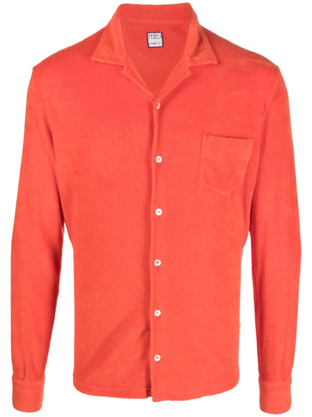  Fedeli Terry-cloth Cotton Shirt - Orange 