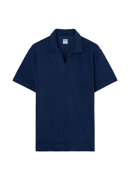  Fedeli V-neck Knitted T-shirt - Blue 