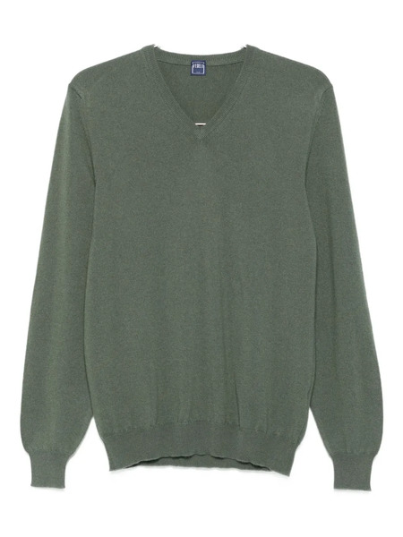  Fedeli V-neck Sweater - Green 
