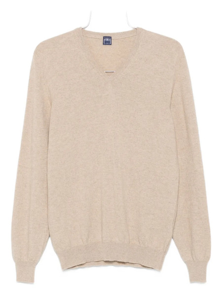  Fedeli V-neck Sweater - Neutrals 