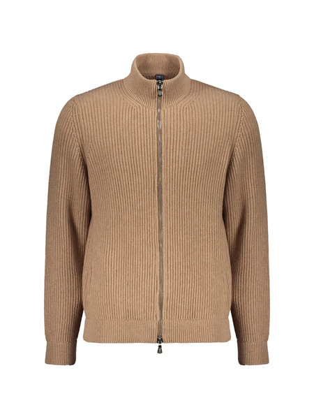  Fedeli Zip Long-sleeve Cardigan - Neutrals 