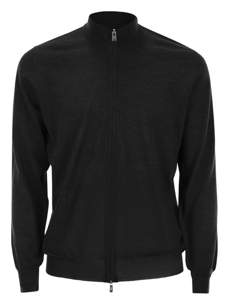  Fedeli Zip-up Wool Cardigan - Grey 