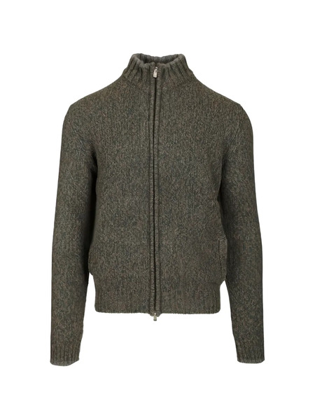  Fedeli Zipped Cardigan - Green 