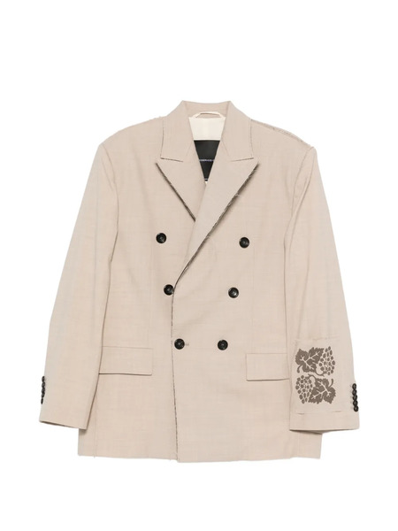  Federico Cina Double-breasted Blazer - Neutrals 