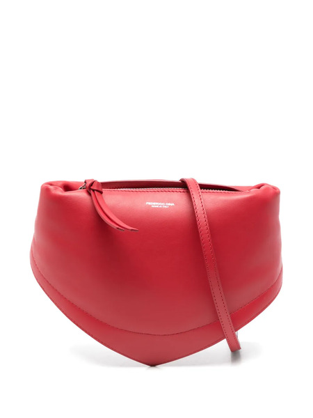  Federico Cina Leather Shoulder Bag - Red 