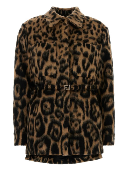  Fendi Animal-print Jacket - Brown 