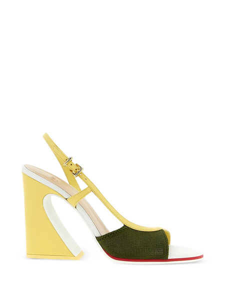  Fendi Arco Asymmetric-design Sandals - Yellow 