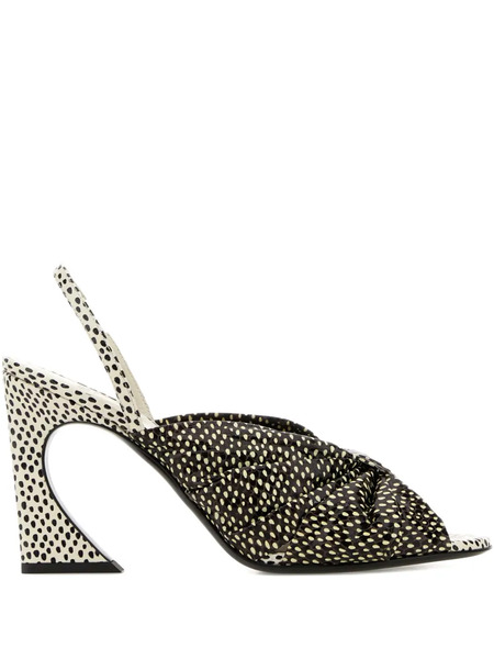  Fendi Arco Printed Sandals - Black 