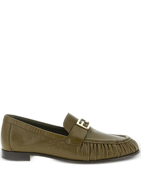  Fendi Baguette Loafers - Green 