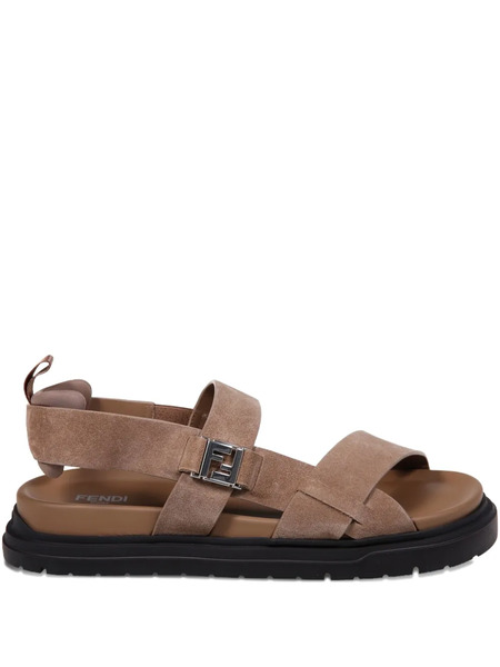  Fendi Buckle-strap Sandals - Brown 