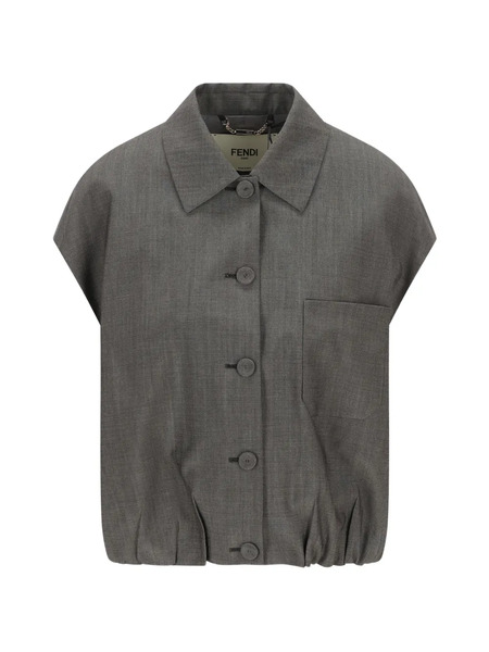  Fendi Buttoned Jacket - Grey 