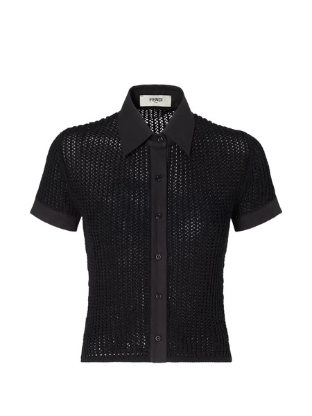  Fendi Buttoned Knitted Shirt - Black 