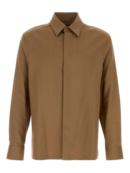 Fendi Buttoned Long-sleeve Shirt - Brown 