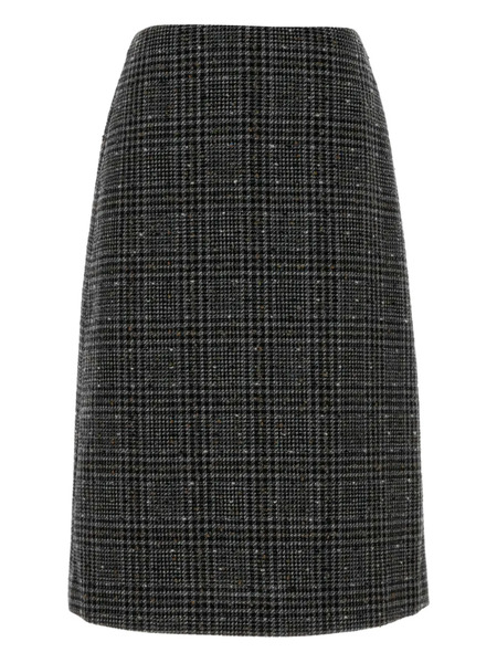  Fendi Check-pattern Midi Skirt - Grey 