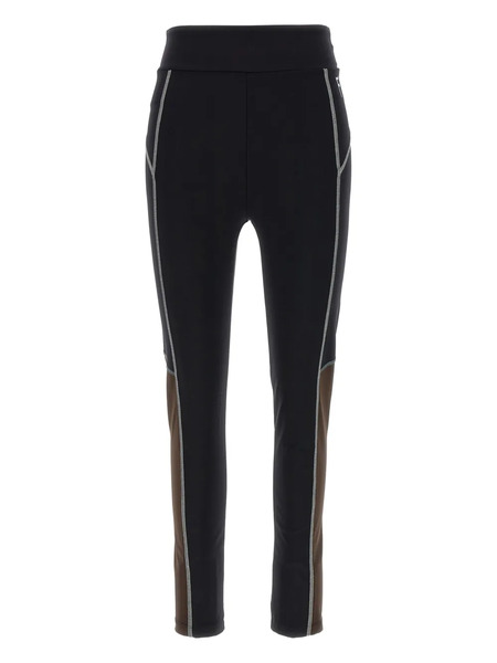 Fendi Contrast-stitching Leggings - Black 