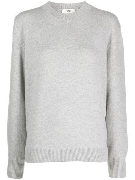  Fendi Crew-neck Wool-blend Jumper - Grey 