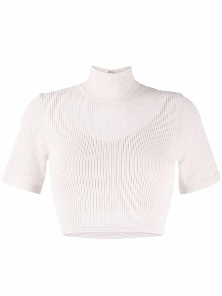  Fendi Cropped Knit Top - Neutrals 