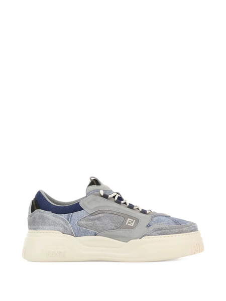  Fendi Denim Force Sneakers - Grey 
